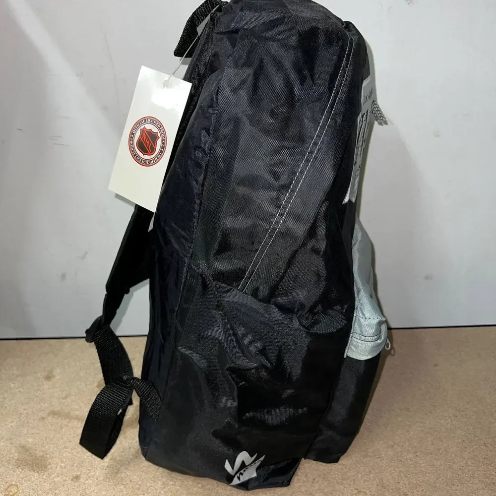 Vintage Los Angeles LA Kings Backpack Bag Black NHL Nasco Lightweight Printed‎